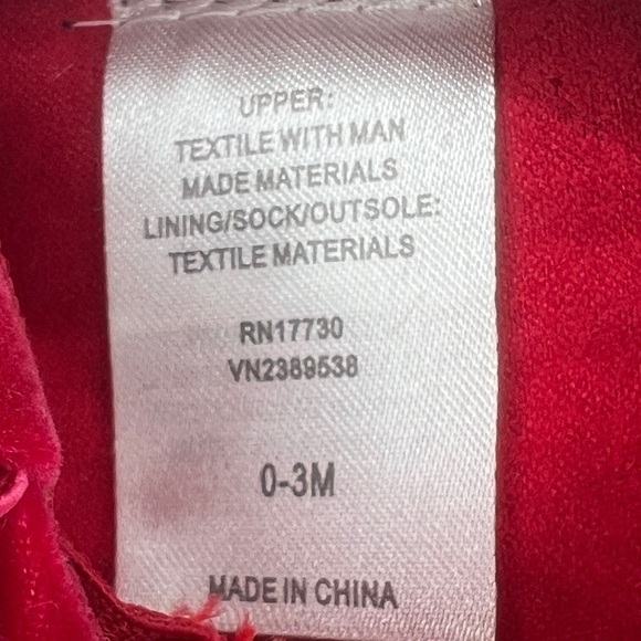 Target Red Glitter Velvet Bow Slip On Mary Jane Shoes Size 0-3 Mths Baby Girl - Picture 2 of 8